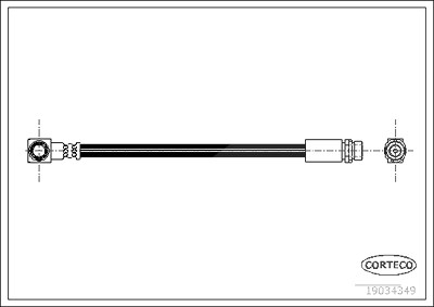 Corteco Bremsschlauch ERSTAUSRÜSTERQUALITÄT [Hersteller-Nr. 19034349] für Ford von CORTECO