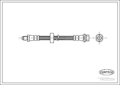 Corteco Bremsschlauch ERSTAUSRÜSTERQUALITÄT [Hersteller-Nr. 19032284] für Ford von CORTECO