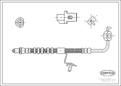 Corteco Bremsschlauch ERSTAUSRÜSTERQUALITÄT [Hersteller-Nr. 19032157] für Ford von CORTECO