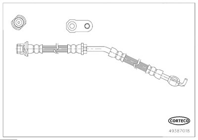 Corteco Bremsschlauch [Hersteller-Nr. 49387018] für Toyota von CORTECO