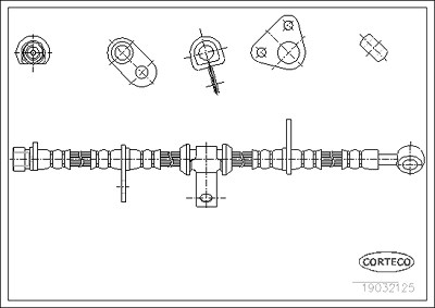 Corteco Bremsschlauch ERSTAUSRÜSTERQUALITÄT [Hersteller-Nr. 19032125] für Honda, Rover von CORTECO