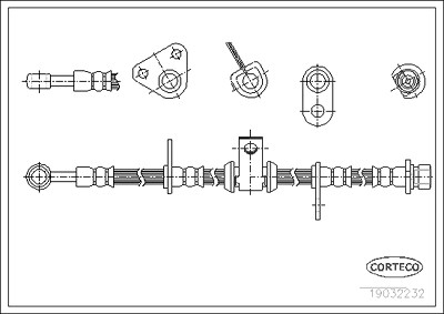 Corteco Bremsschlauch ERSTAUSRÜSTERQUALITÄT [Hersteller-Nr. 19032232] für Honda, Rover von CORTECO