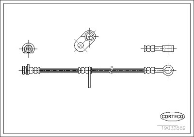 Corteco Bremsschlauch ERSTAUSRÜSTERQUALITÄT [Hersteller-Nr. 19032889] für Honda von CORTECO