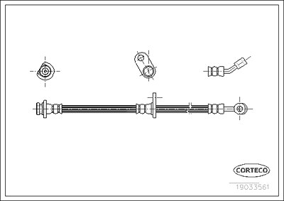 Corteco Bremsschlauch ERSTAUSRÜSTERQUALITÄT [Hersteller-Nr. 19033561] für Honda von CORTECO