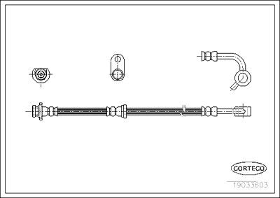Corteco Bremsschlauch ERSTAUSRÜSTERQUALITÄT [Hersteller-Nr. 19033603] für Honda von CORTECO