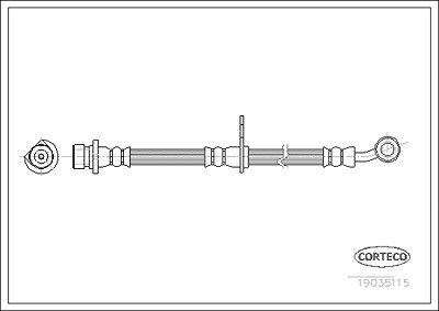 Corteco Bremsschlauch ERSTAUSRÜSTERQUALITÄT [Hersteller-Nr. 19035115] für Honda von CORTECO