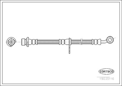 Corteco Bremsschlauch ERSTAUSRÜSTERQUALITÄT [Hersteller-Nr. 19035116] für Honda von CORTECO