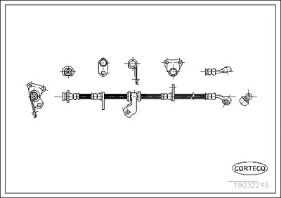 Corteco Bremsschlauch ERSTAUSRÜSTERQUALITÄT [Hersteller-Nr. 19032249] für Honda von CORTECO