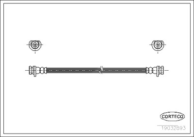 Corteco Bremsschlauch ERSTAUSRÜSTERQUALITÄT [Hersteller-Nr. 19032893] für Honda von CORTECO