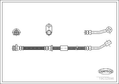 Corteco Bremsschlauch ERSTAUSRÜSTERQUALITÄT [Hersteller-Nr. 19032896] für Honda von CORTECO