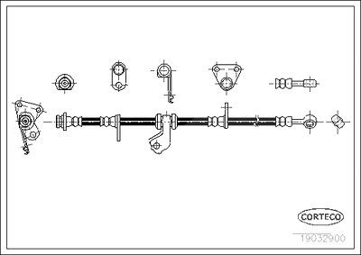 Corteco Bremsschlauch ERSTAUSRÜSTERQUALITÄT [Hersteller-Nr. 19032900] für Honda von CORTECO