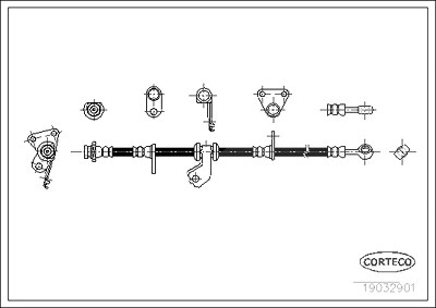 Corteco Bremsschlauch ERSTAUSRÜSTERQUALITÄT [Hersteller-Nr. 19032901] für Honda von CORTECO