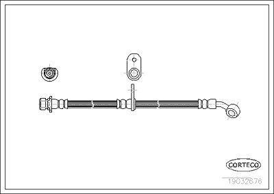 Corteco Bremsschlauch ERSTAUSRÜSTERQUALITÄT [Hersteller-Nr. 19032676] für Honda von CORTECO