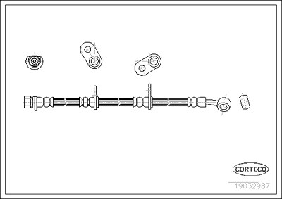 Corteco Bremsschlauch ERSTAUSRÜSTERQUALITÄT [Hersteller-Nr. 19032987] für Honda von CORTECO