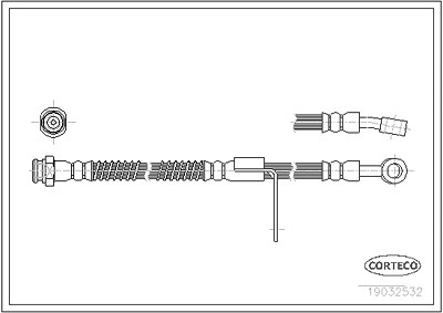Corteco Bremsschlauch ERSTAUSRÜSTERQUALITÄT [Hersteller-Nr. 19032532] für Hyundai von CORTECO