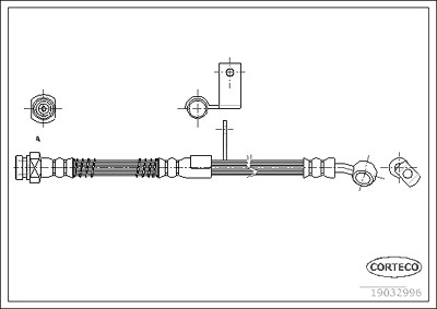 Corteco Bremsschlauch ERSTAUSRÜSTERQUALITÄT [Hersteller-Nr. 19032996] für Hyundai von CORTECO