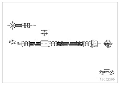 Corteco Bremsschlauch ERSTAUSRÜSTERQUALITÄT [Hersteller-Nr. 19032599] für Hyundai von CORTECO