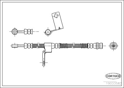 Corteco Bremsschlauch ERSTAUSRÜSTERQUALITÄT [Hersteller-Nr. 19033582] für Hyundai von CORTECO