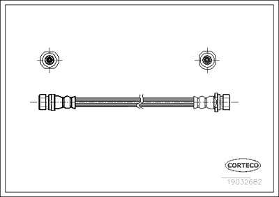 Corteco Bremsschlauch ERSTAUSRÜSTERQUALITÄT [Hersteller-Nr. 19032682] für Hyundai von CORTECO