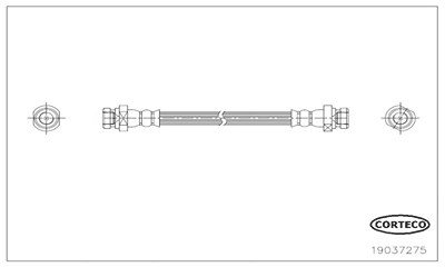 Corteco Bremsschlauch ERSTAUSRÜSTERQUALITÄT [Hersteller-Nr. 19037275] für Hyundai von CORTECO