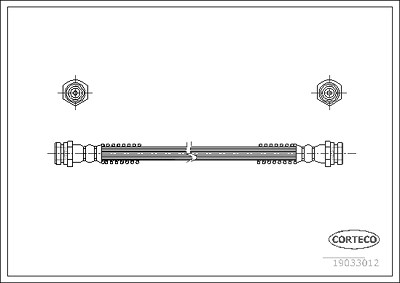 Corteco Bremsschlauch ERSTAUSRÜSTERQUALITÄT [Hersteller-Nr. 19033012] für Kia von CORTECO