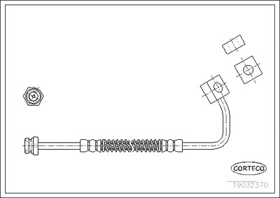 Corteco Bremsschlauch ERSTAUSRÜSTERQUALITÄT [Hersteller-Nr. 19032370] für Kia von CORTECO