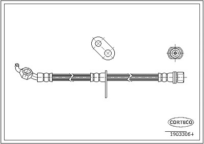 Corteco Bremsschlauch ERSTAUSRÜSTERQUALITÄT [Hersteller-Nr. 19033064] für Lexus, Toyota von CORTECO