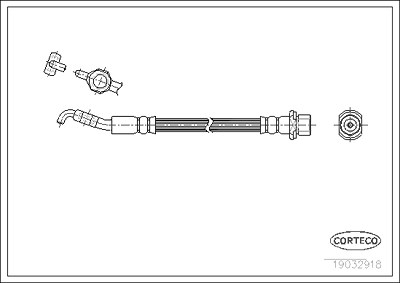 Corteco Bremsschlauch ERSTAUSRÜSTERQUALITÄT [Hersteller-Nr. 19032918] für Lexus von CORTECO
