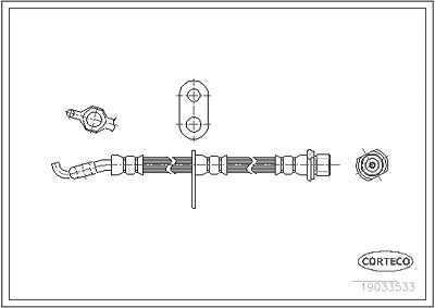 Corteco Bremsschlauch ERSTAUSRÜSTERQUALITÄT [Hersteller-Nr. 19033533] für Lexus von CORTECO