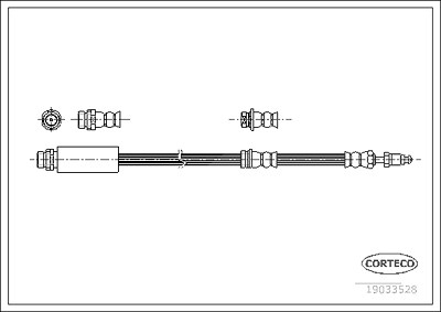 Corteco Bremsschlauch ERSTAUSRÜSTERQUALITÄT [Hersteller-Nr. 19033528] für Mazda von CORTECO