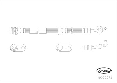 Corteco Bremsschlauch ERSTAUSRÜSTERQUALITÄT [Hersteller-Nr. 19036372] für Mazda von CORTECO