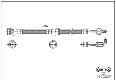 Corteco Bremsschlauch ERSTAUSRÜSTERQUALITÄT [Hersteller-Nr. 19032297] für Mazda von CORTECO