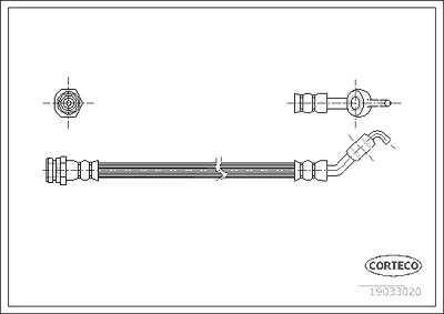 Corteco Bremsschlauch ERSTAUSRÜSTERQUALITÄT [Hersteller-Nr. 19033020] für Mazda von CORTECO