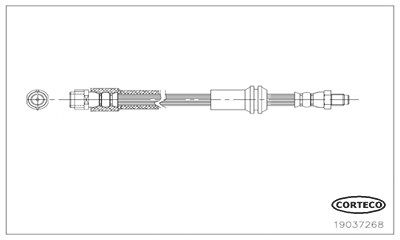 Corteco Bremsschlauch ERSTAUSRÜSTERQUALITÄT [Hersteller-Nr. 19037268] für Mercedes-Benz von CORTECO