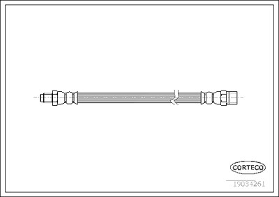 Corteco Bremsschlauch ERSTAUSRÜSTERQUALITÄT [Hersteller-Nr. 19034261] für Mercedes-Benz von CORTECO