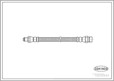 Corteco Bremsschlauch ERSTAUSRÜSTERQUALITÄT [Hersteller-Nr. 19034944] für Mitsubishi von CORTECO