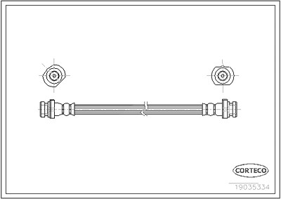 Corteco Bremsschlauch ERSTAUSRÜSTERQUALITÄT [Hersteller-Nr. 19035334] für Nissan von CORTECO