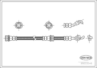 Corteco Bremsschlauch ERSTAUSRÜSTERQUALITÄT [Hersteller-Nr. 19033546] für Nissan von CORTECO