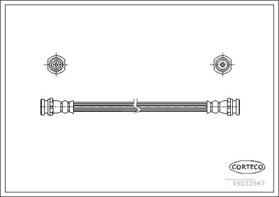 Corteco Bremsschlauch ERSTAUSRÜSTERQUALITÄT [Hersteller-Nr. 19033547] für Nissan von CORTECO