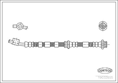 Corteco Bremsschlauch ERSTAUSRÜSTERQUALITÄT [Hersteller-Nr. 19032855] für Nissan von CORTECO