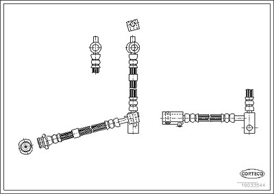 Corteco Bremsschlauch ERSTAUSRÜSTERQUALITÄT [Hersteller-Nr. 19033544] für Nissan von CORTECO