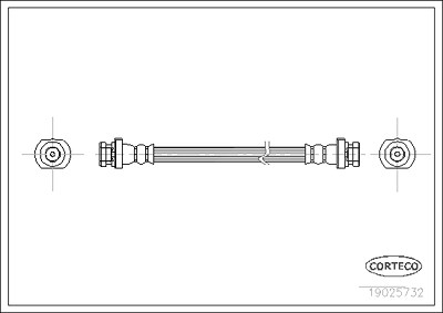 Corteco Bremsschlauch ERSTAUSRÜSTERQUALITÄT [Hersteller-Nr. 19025732] für Nissan von CORTECO