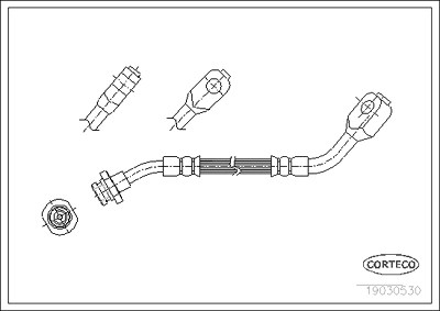 Corteco Bremsschlauch ERSTAUSRÜSTERQUALITÄT [Hersteller-Nr. 19030530] für Nissan von CORTECO
