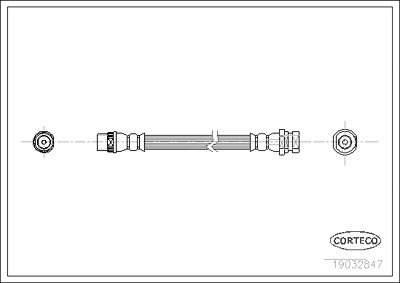 Corteco Bremsschlauch ERSTAUSRÜSTERQUALITÄT [Hersteller-Nr. 19032847] für Nissan, Opel, Renault von CORTECO