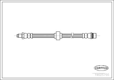 Corteco Bremsschlauch ERSTAUSRÜSTERQUALITÄT [Hersteller-Nr. 19025755] für Nissan, Opel, Renault von CORTECO