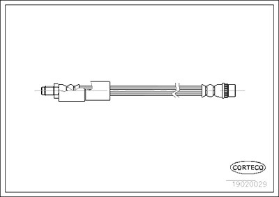 Corteco Bremsschlauch ERSTAUSRÜSTERQUALITÄT [Hersteller-Nr. 19020029] für Renault von CORTECO