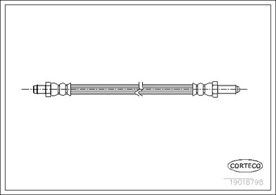 Corteco Bremsschlauch ERSTAUSRÜSTERQUALITÄT [Hersteller-Nr. 19018798] für Saab von CORTECO