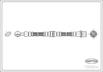 Corteco Bremsschlauch ERSTAUSRÜSTERQUALITÄT [Hersteller-Nr. 19032493] für Subaru von CORTECO