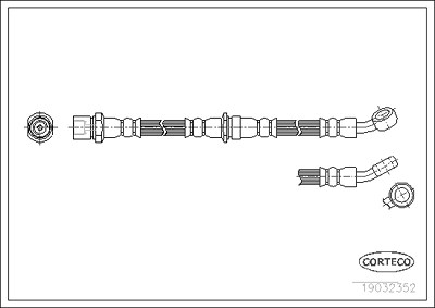 Corteco Bremsschlauch ERSTAUSRÜSTERQUALITÄT [Hersteller-Nr. 19032352] für Subaru von CORTECO