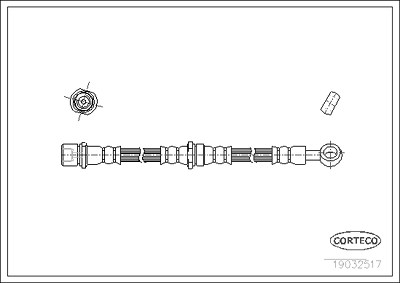 Corteco Bremsschlauch ERSTAUSRÜSTERQUALITÄT [Hersteller-Nr. 19032517] für Subaru von CORTECO